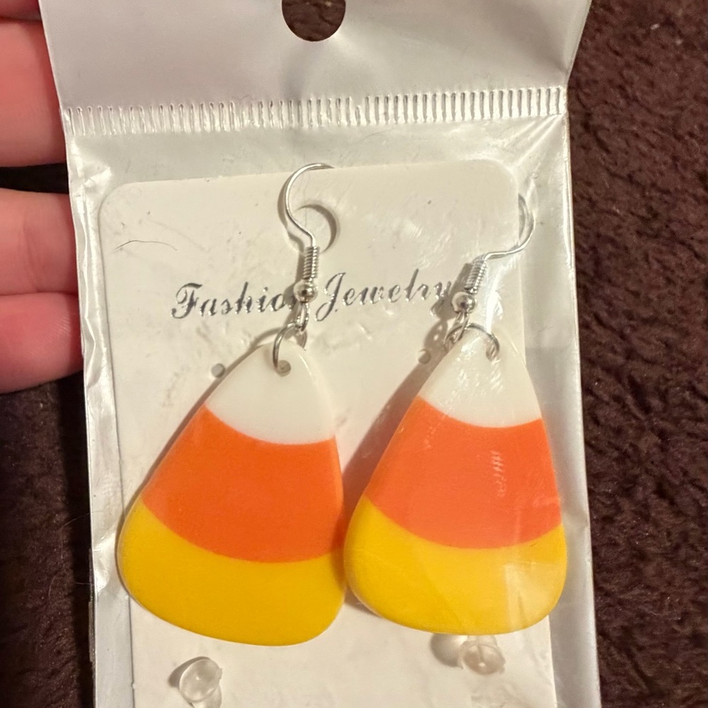 Candy corn earrings